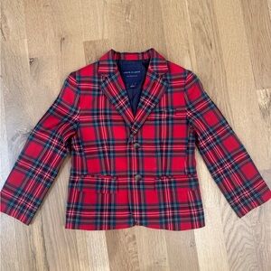 Janie + Jack • Red Tartan Plaid Blazer • Size 5 • EUC Worn Once • TTS